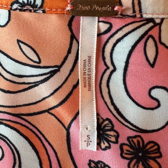 Free People Retro Floral Blouse S - Picture 6 of 8